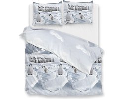 foto van Warme flanel dekbedovertrek Penguins