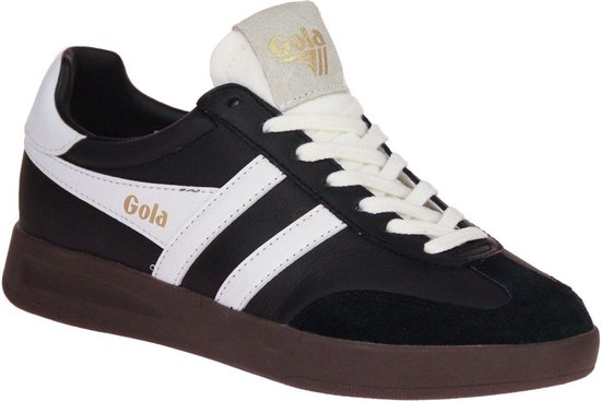 Baskets Gola Cyclone en cuir noir/ White