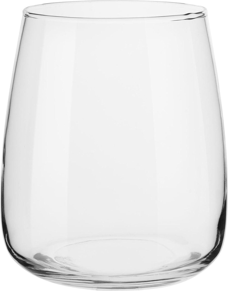 Yuraigm Glazen vaas, geribbelde vaas voor bloemen, 20 cm