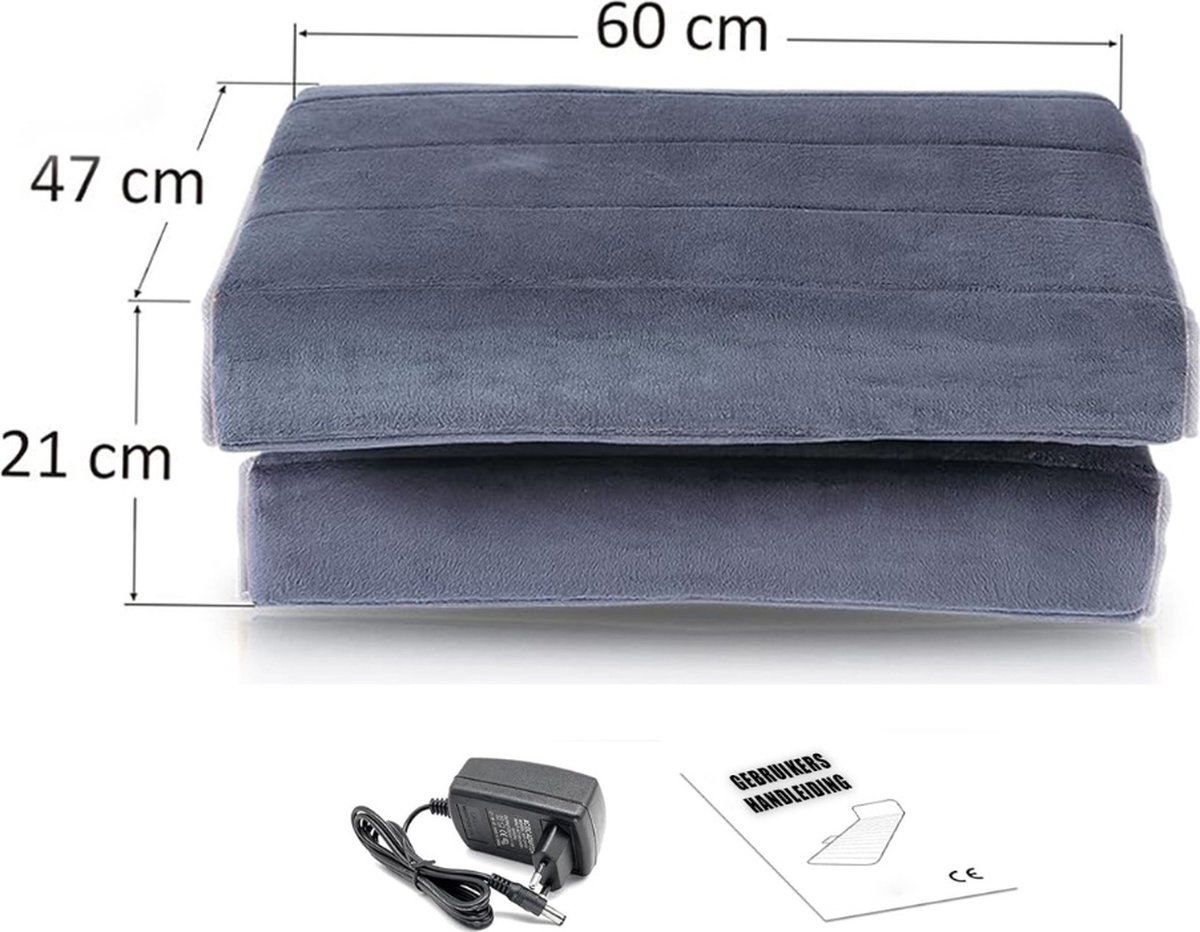 Afbeelding 2 van Infrarood Deken - Infrarood Mat - Elektrische Deken - Elektrische Deken 1 Persoons - Massage Matras - Massagematras - Massage Matras Met Warmte - Full-body Massageapparaat - 6 Verwarmingskussens - 10 Vibrerende Massagemotoren