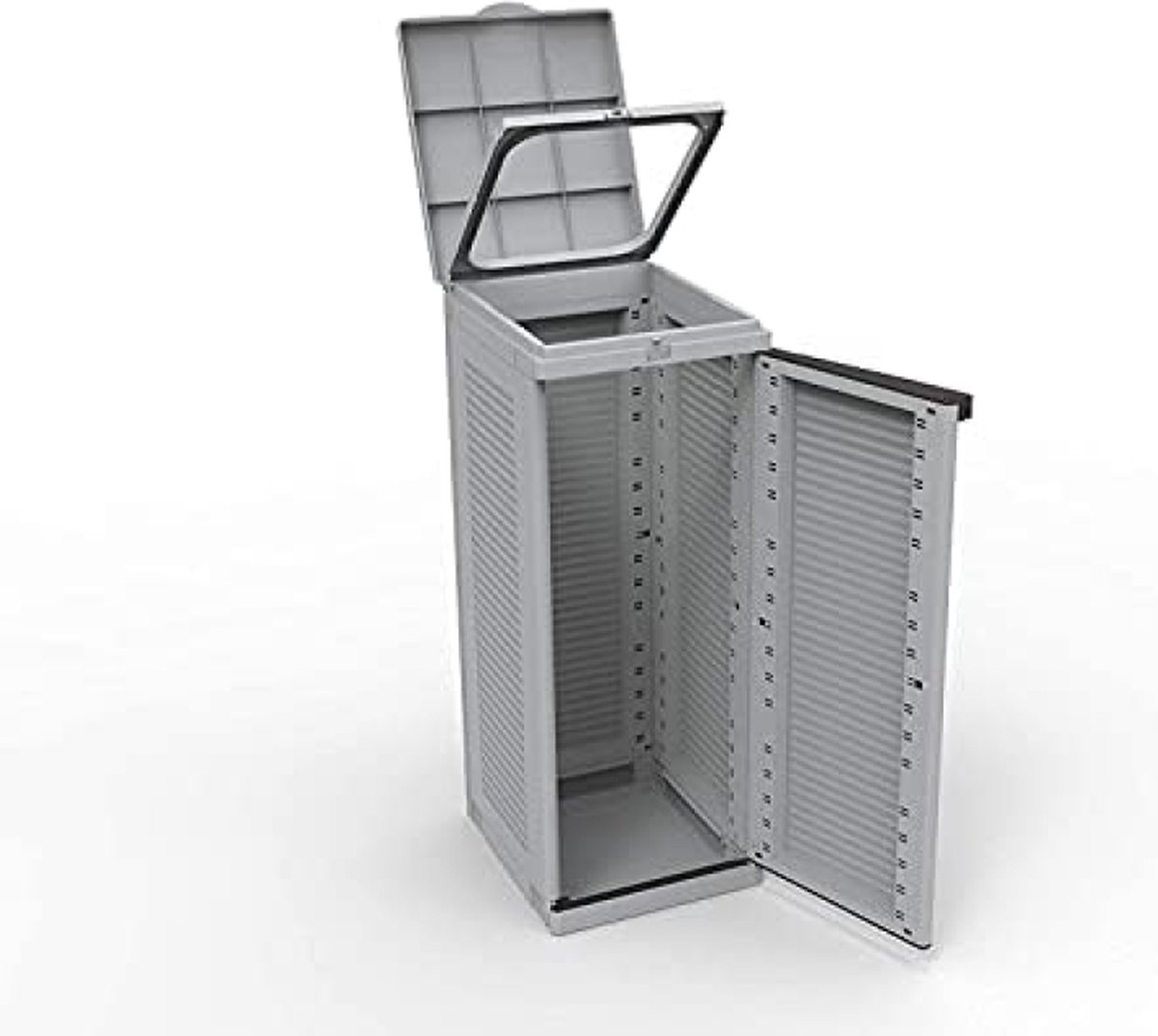 Goedkoopste EcoTab 1 kast voor afvalscheiding, voor binnen en buiten, grijs, materiaal kunststof, Capaciteit 110 Liter