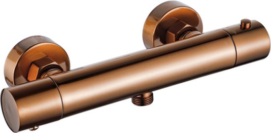 Fortifura Calvi Thermostatische Douchekraan - opbouw - Geborsteld koper PVD (Koper)