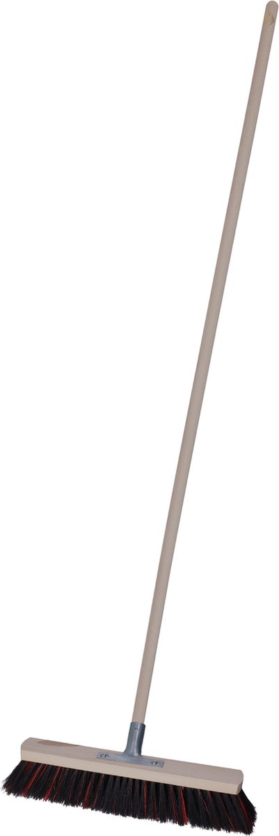 Goedkoopste Brumag Straatbezem Tilemaster voor buiten terras tegels en klinkers - Harde bezemkop 40 cm breed - Houten steel van 139 cm