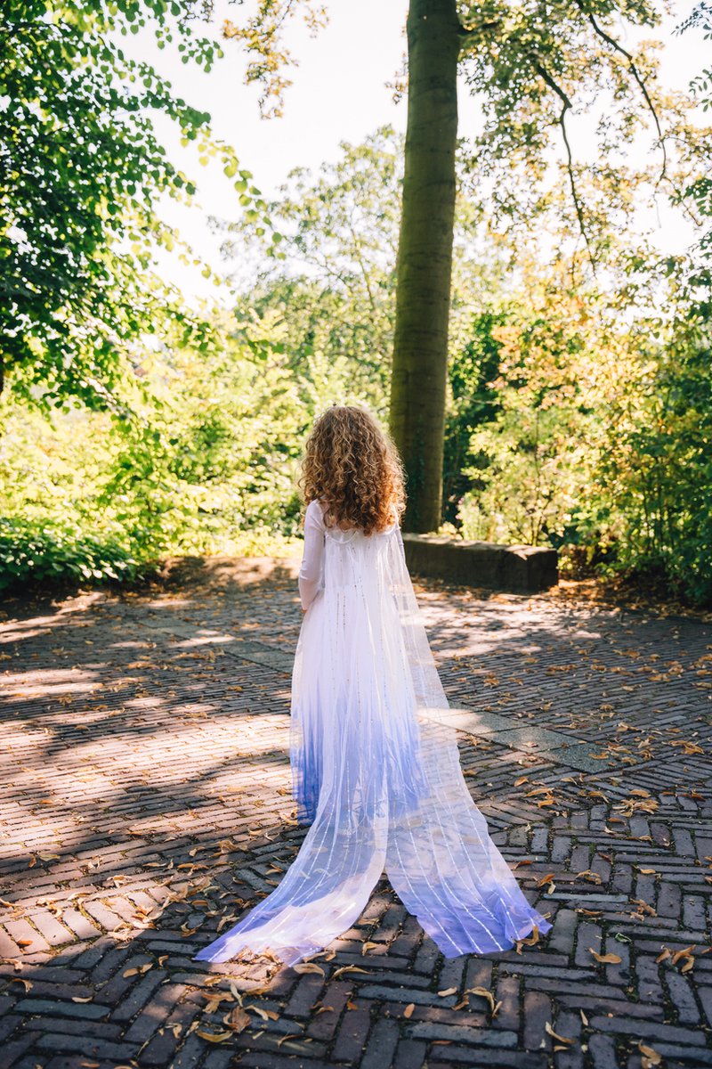 Prinsessenjurk meisje - Verkleedkleding - Het Betere Merk - Paarse haarband - Lila handschoenen - Prinsessen speelgoed - cadeau meisje - verjaardag meisje — afbeelding 4