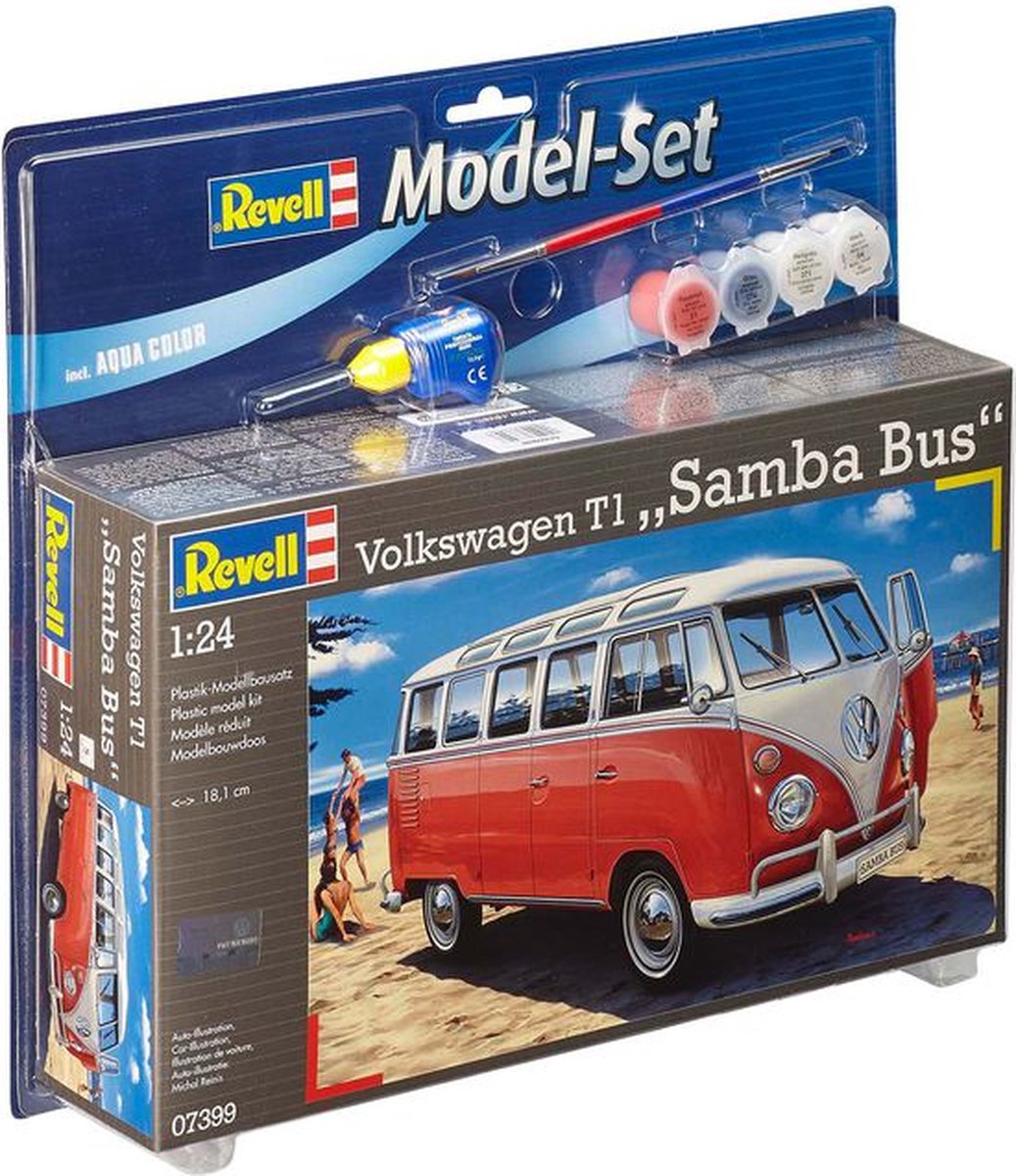 Revell Modelbouwpakket Auto - 67399 Volkswagen VW T1 Samba Bus - Modelbouw - Volwassenen - 1:24 — afbeelding 4