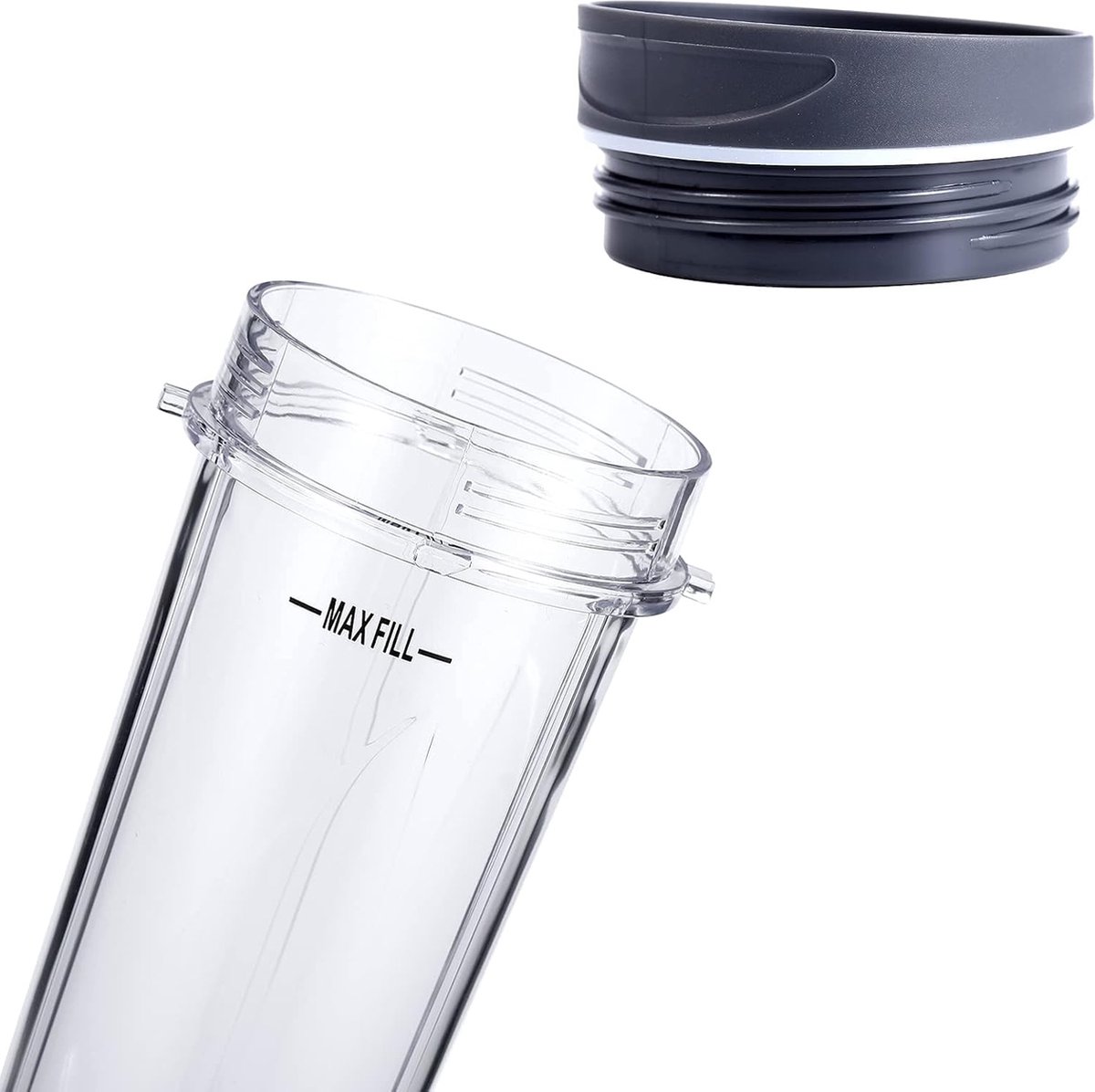 16oz Blender Cup Set - 6 stuks Vervangende onderdelen Compatibel met Geschikt voor Ninja Single Serve Cup met deksel en afsluitdeksel Compatibel met Nutri Ninja-serie Geschikt voor QB3000 BL770 BL780 BL660 BL740 BL810 Blenders – foto 3