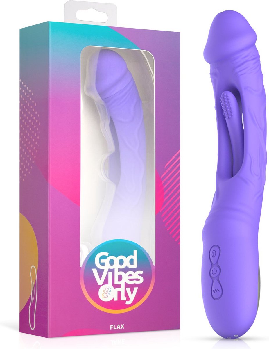 Goedkoopste Good Vibes Only - Flax Vibrerende Dildo met G-Spot Stimulator