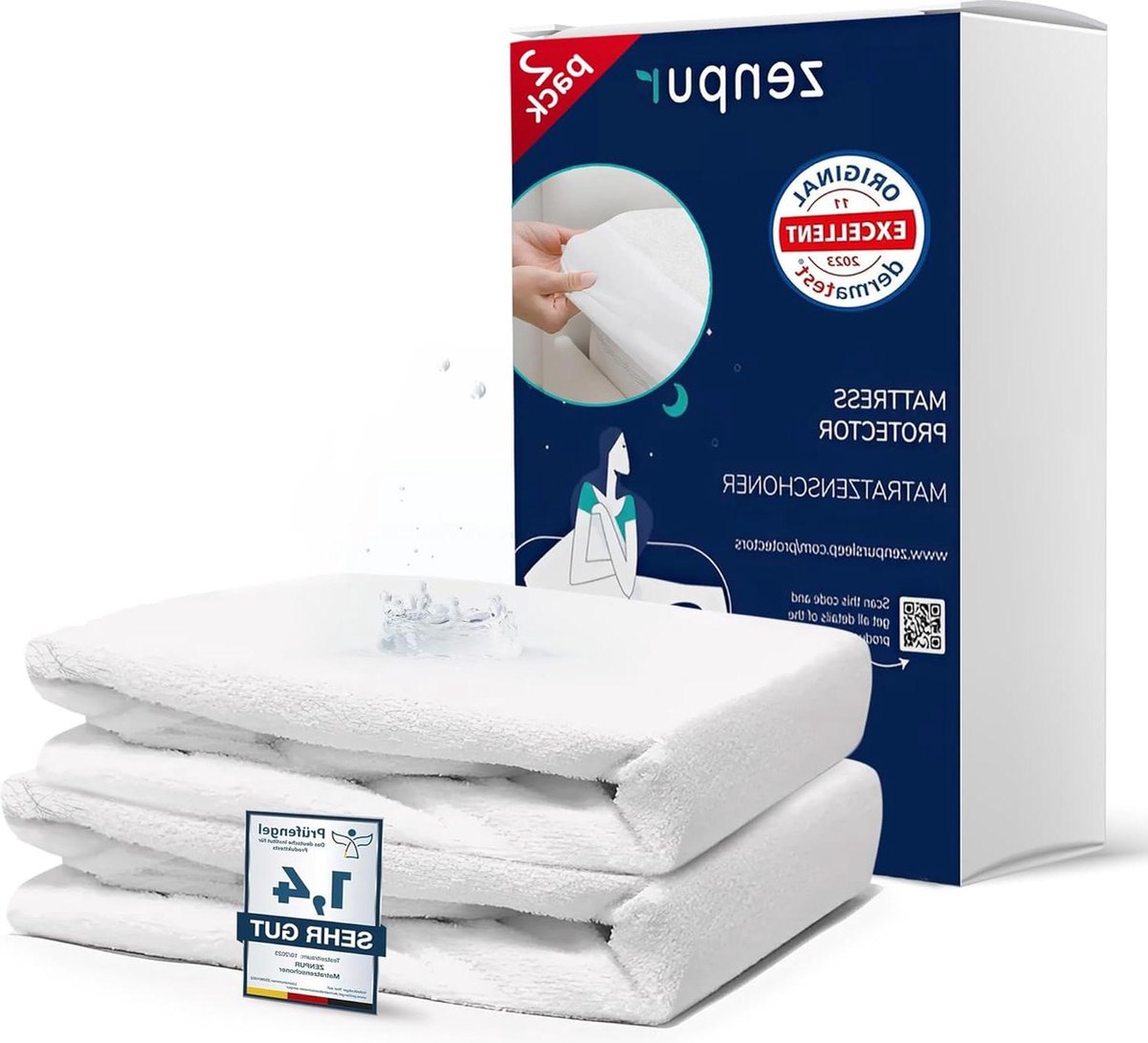 Waterdichte matrasbeschermer 70 x 140 cm wasbaar en incontinentie onderlegger - 2 stuks incontinentie onderlegger