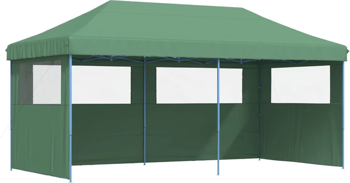 Partytent opvouwbaar - Paviljoen - 3x6 - Easy up - Waterdicht - met Zijwanden - Weerbestendig - Groen