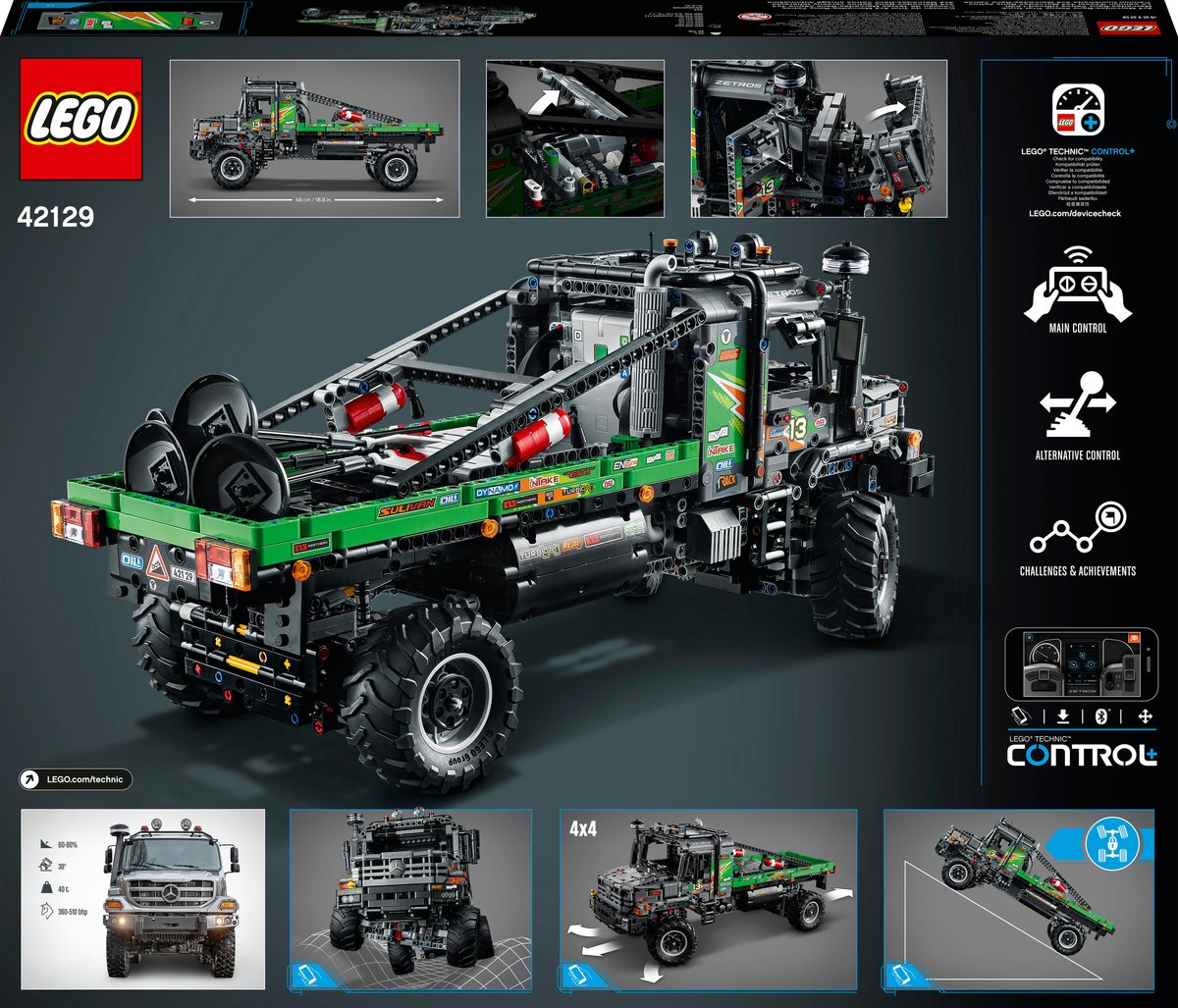 LEGO Technic 4x4 Mercedes-Benz Zetros Trial Truck met app-besturing 42129 — afbeelding 11