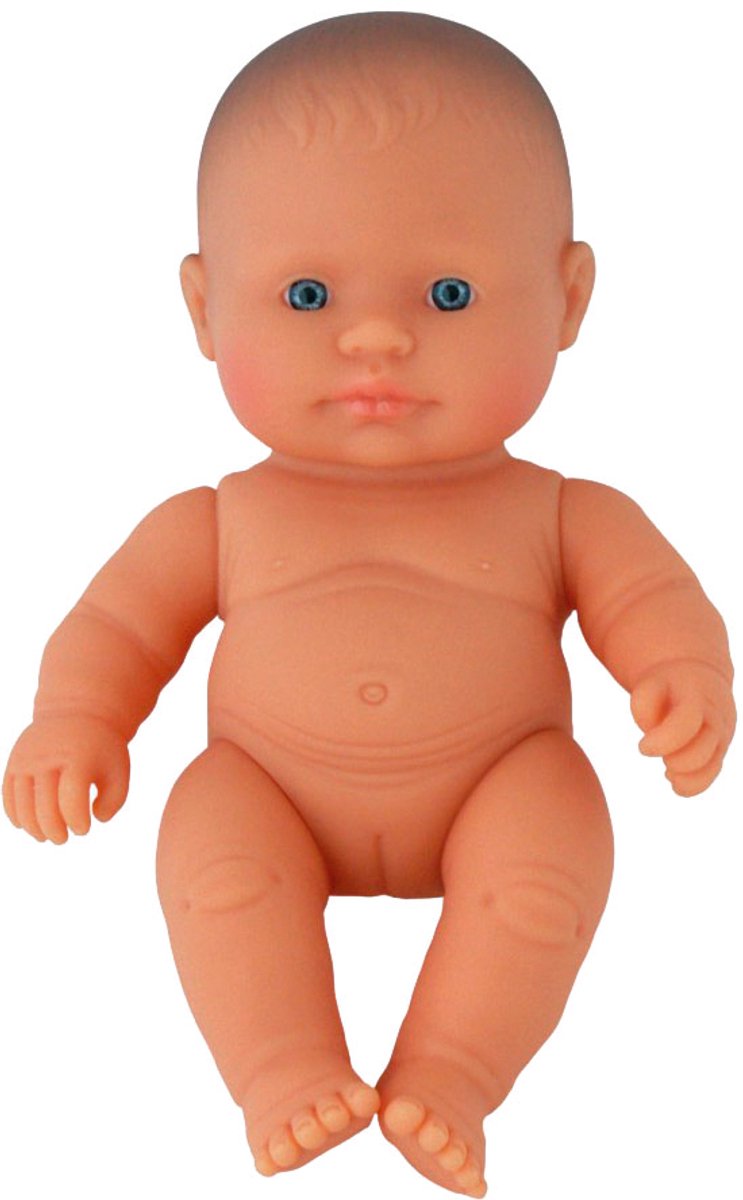 ML Poppen: BABYPOP EUROPEES MEISJE 21cm, met vanillegeur, waterdicht, anatomisch correct, in vinyl, in geschenkdoos. Made in Spain, 10m+