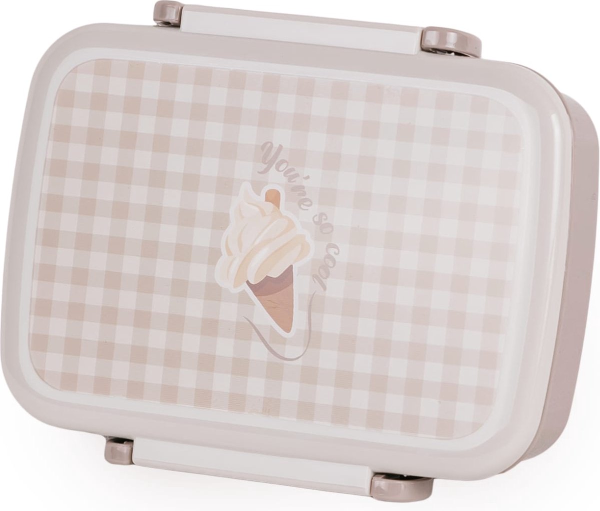 Mrs Ertha Bentobox / brooddoos met indeling - 15x12x5cm - Soft Squares