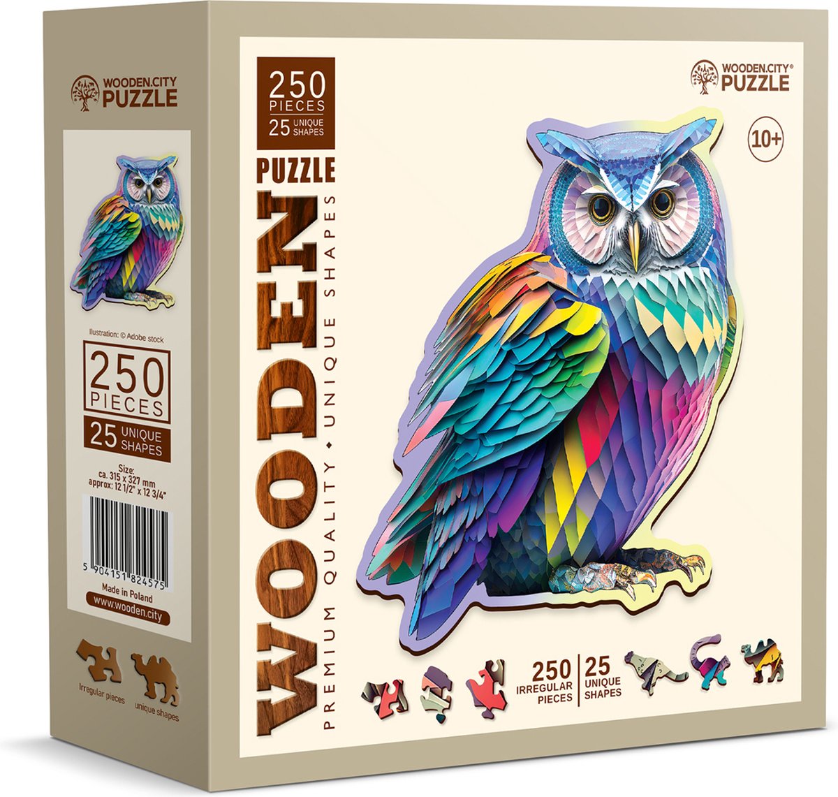 HOUTEN STAD Puzzel - Hippe Uil.