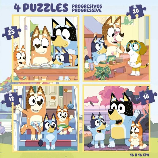 Educa - Bluey Progressieve Koffer - Puzzel - Vanaf 3 jaar - 25 stukjes - Sinterklaas Cadeautjes van Educa — afbeelding 2