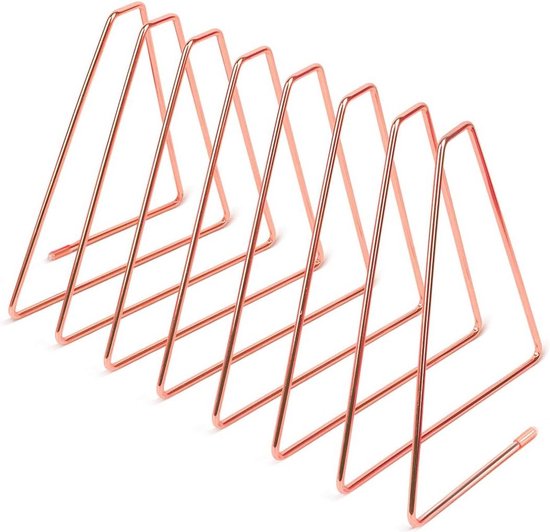 Serre-Livres Triangulaire Rétractable - 7 Fentes Réglables En Métal Doré | Range Documents, Livres | Gain De Place Bureau