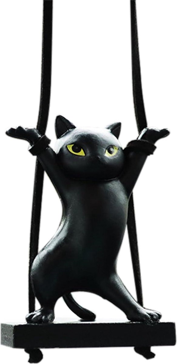 Kat auto hanger, spiegels hangbare accessoires, achteruitkijkspiegels decoratie, kat auto ornament, schattige tak kat hanger achteruitkijkspiegels kitten charme voor auto-interieur decor