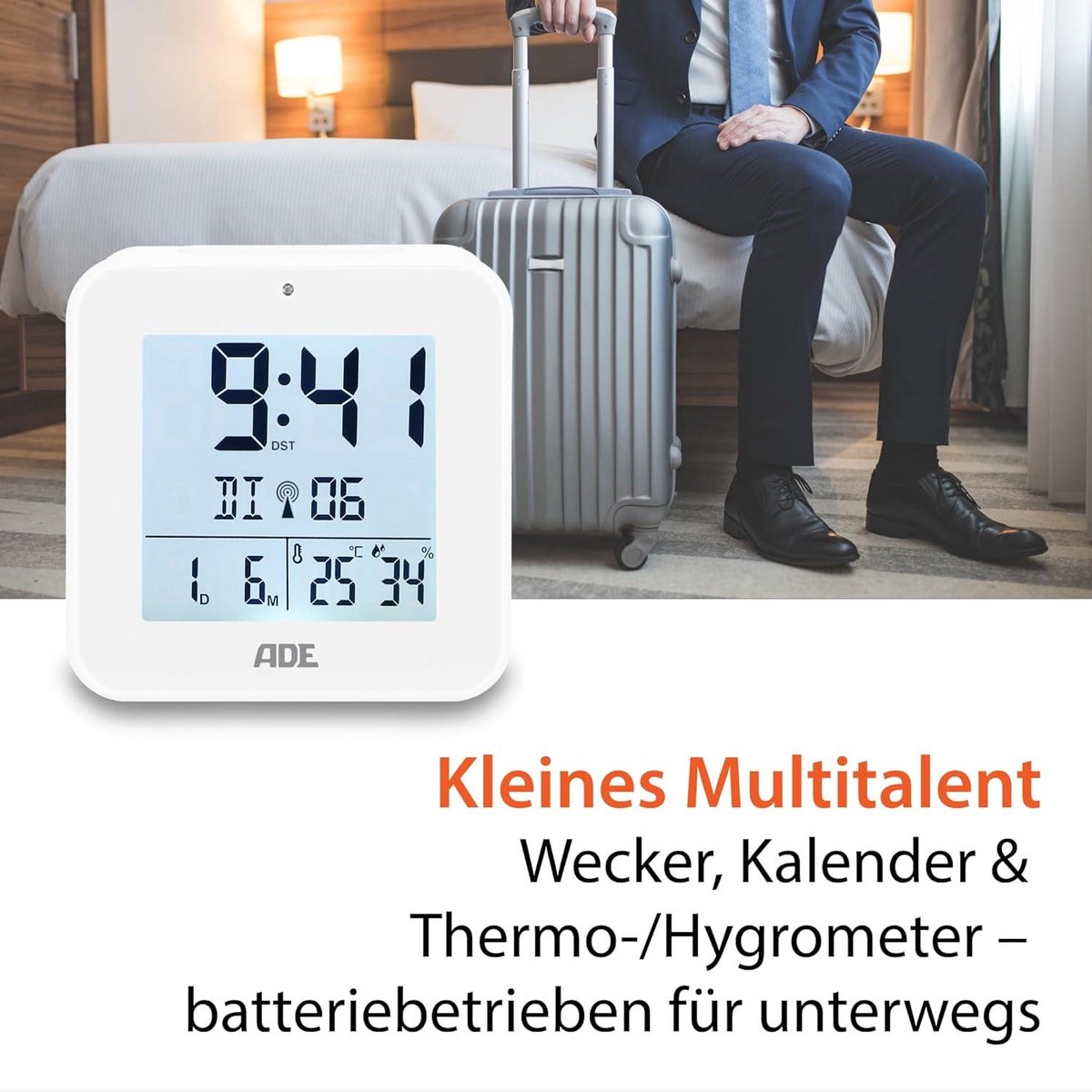 Digitale Wekkerradio Met Licht - Automatische Reiswekker Met Twee Onafhankelijke Alarms Thermometer En Datumweergave 6151935845854