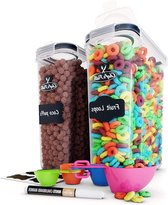 Pots En Verre Avec Couvercles Pour Overnight Oats, Pudding Chia - 16 Oz, Gris, 4 Pièces