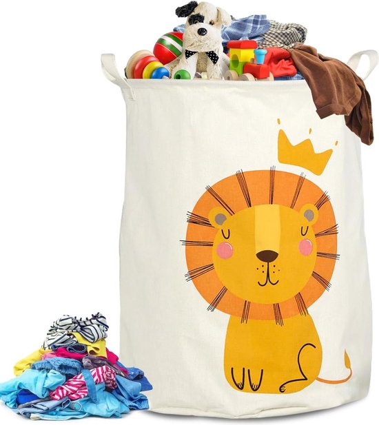 Opbergmand Voor Kinderkamer - Grote Wasmand Voor Speelgoed En Was Waterafstotend In Canvas