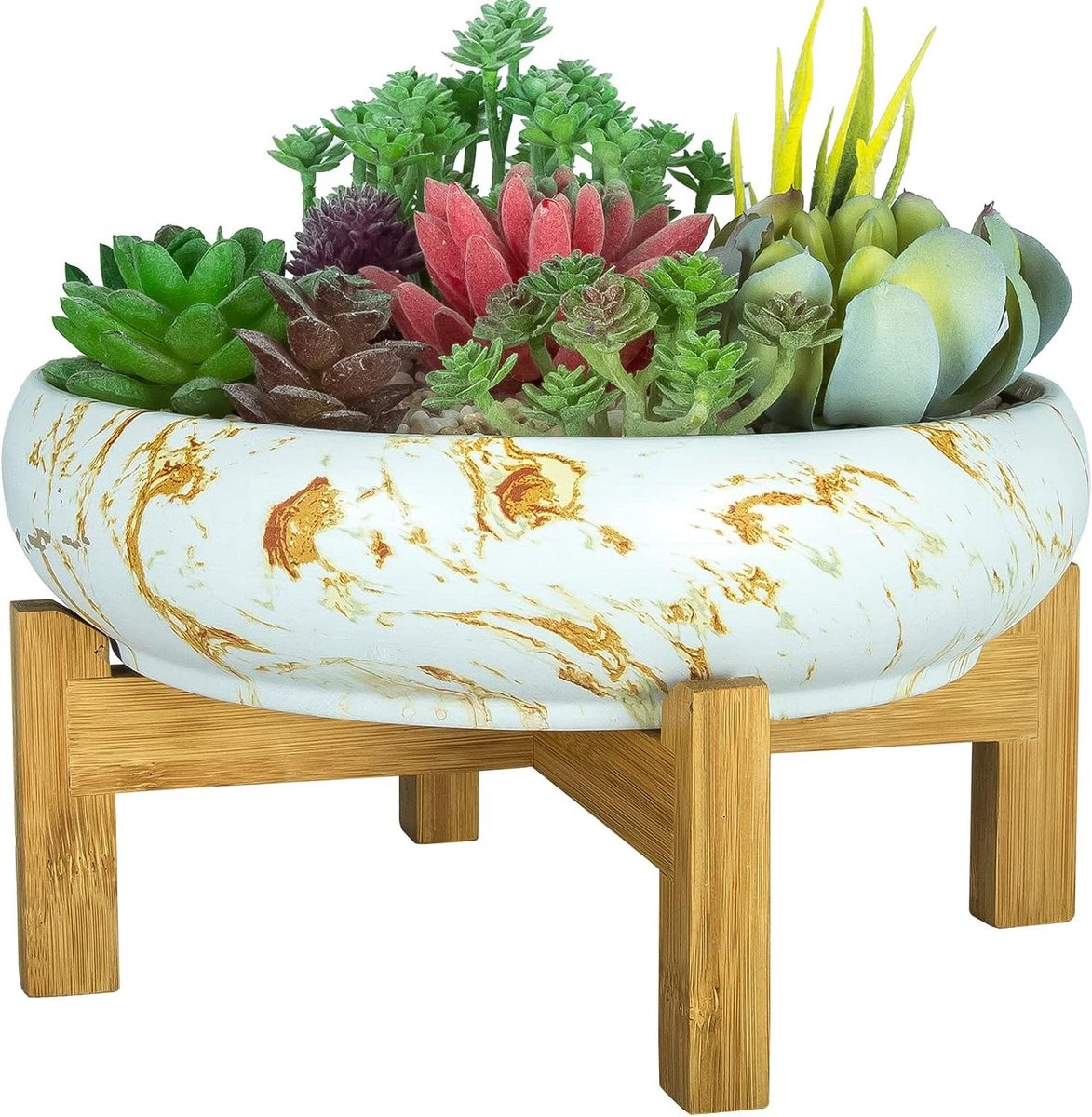 255 cm grote bonsaipotten drainagestandaard ondiepe marmeren cactusplantenpot keramische potten binnen buiten vetplanten decoratieve tuin bloem plantenkom
