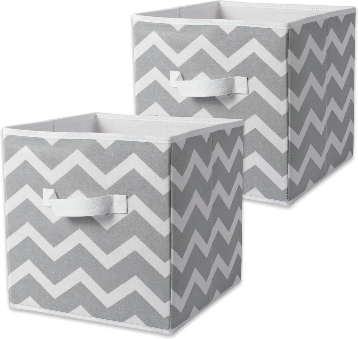 Opbergbak 13x13x13 inch Grijs - Set van 2 - Groot