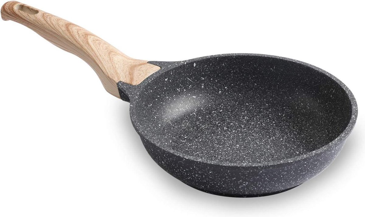 20cm Beste Marmeren Antiaanbaklaag Stenen Koekenpan - - Omelet Pan voor Inductie Kookplaat