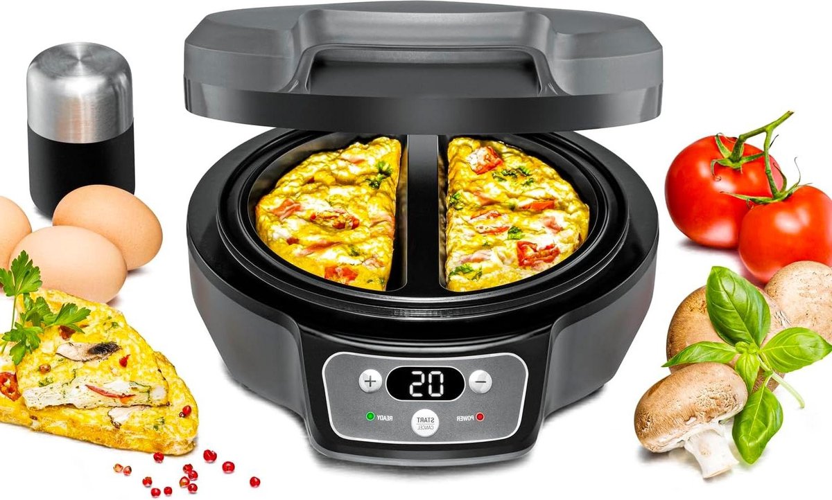 Omelet Chef OM 950 - Krachtige Omeletmaker met Anti-aanbaklaag