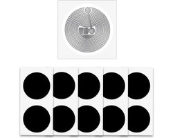NTAG215 NFC Stickers Zwart Blank - 100 STKS NFC 215 Tags Ronde 25mm - Labels met 504 bytes Geheugen - Programmeerbaar - Compatibel met TagMo - NFC-Chip - 1356 MHz - Voor NFC-telefoons en apparaten