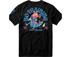 PRIDEorDiE NO TRAINING V.2 T-Shirt Katoen Zwart - L