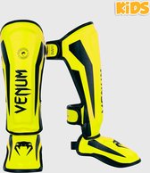 Venum Elite Kids Kinder Scheenbeschermers Geel Zwart - L