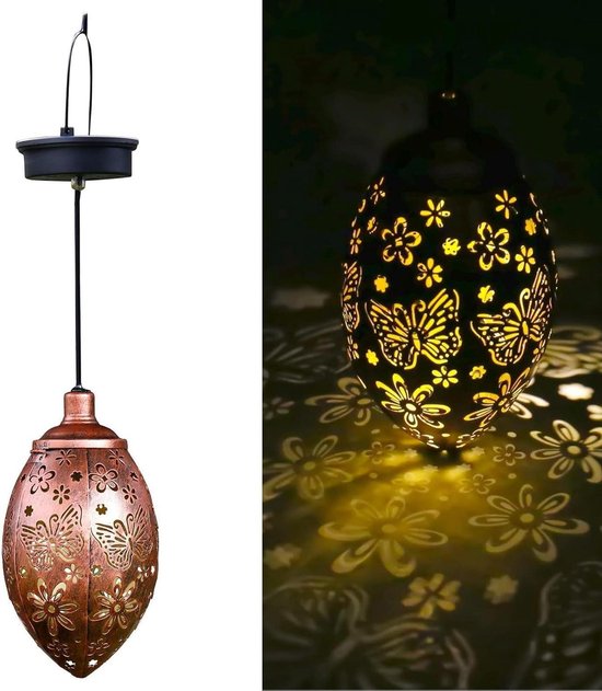 Bruine buiten tafellamp op zonne-energie hout, Hanin, 3,3W, 4000K LED, IP44, met schakelaar