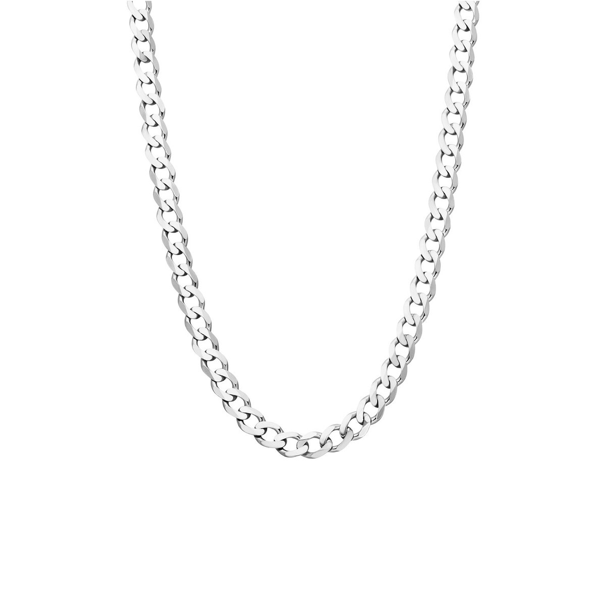 Lucardi Heren Ketting gourmet schakel - Echt Zilver - Ketting - Vaderdag Cadeautje - 60 cm - Zilverkleurig