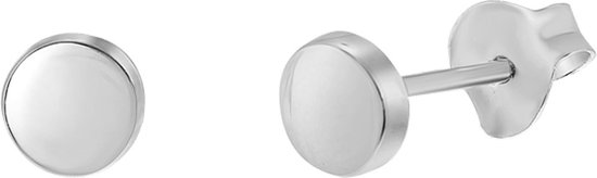 Lucardi - Boucles d'oreilles en argent rhodié d'environ 5mm