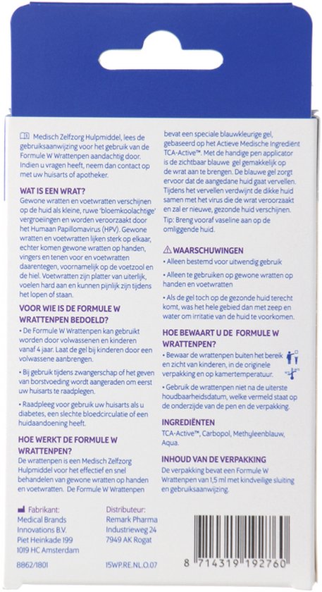 Formule W Wrattenpen 1.5 Ml
