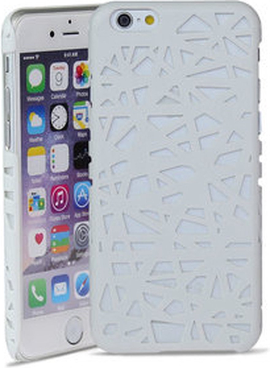 Peachy Vogelnest geschikt voor iPhone 6 6s hardcase hoesje Bird nest design - Wit