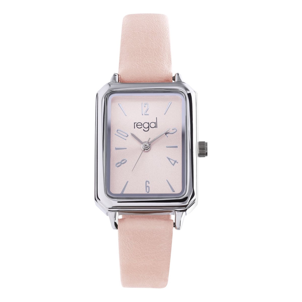 Lucardi Dames Regal dames horloge met perzikkleurig band - Horloge - PU leer - Roze - 31.90 mm