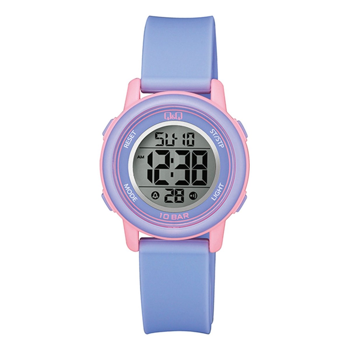 Q  Q Kinder QQ digitaal kinder horloge - Horloge - Kunststof - Paars - 34 mm