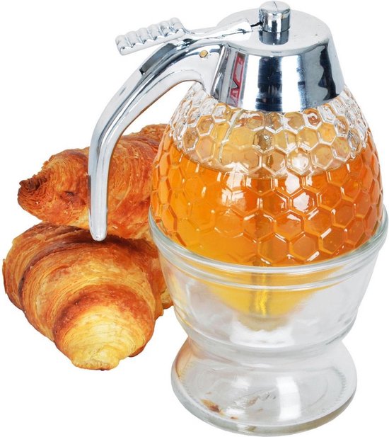 Pot Miel Design élégant Distributeur De Miel En Verre Anti-Goutte - 350ml Avec Valve Silicone - Cuisine Pratique Bocal Miel Doseur Anti-goutte Pot Miel Design élégant Distributeur De Miel En Verre Anti-Goutte - 350ml Avec Valve Silicone - Cuisine Pratique Bocal Miel Doseur Anti-goutte