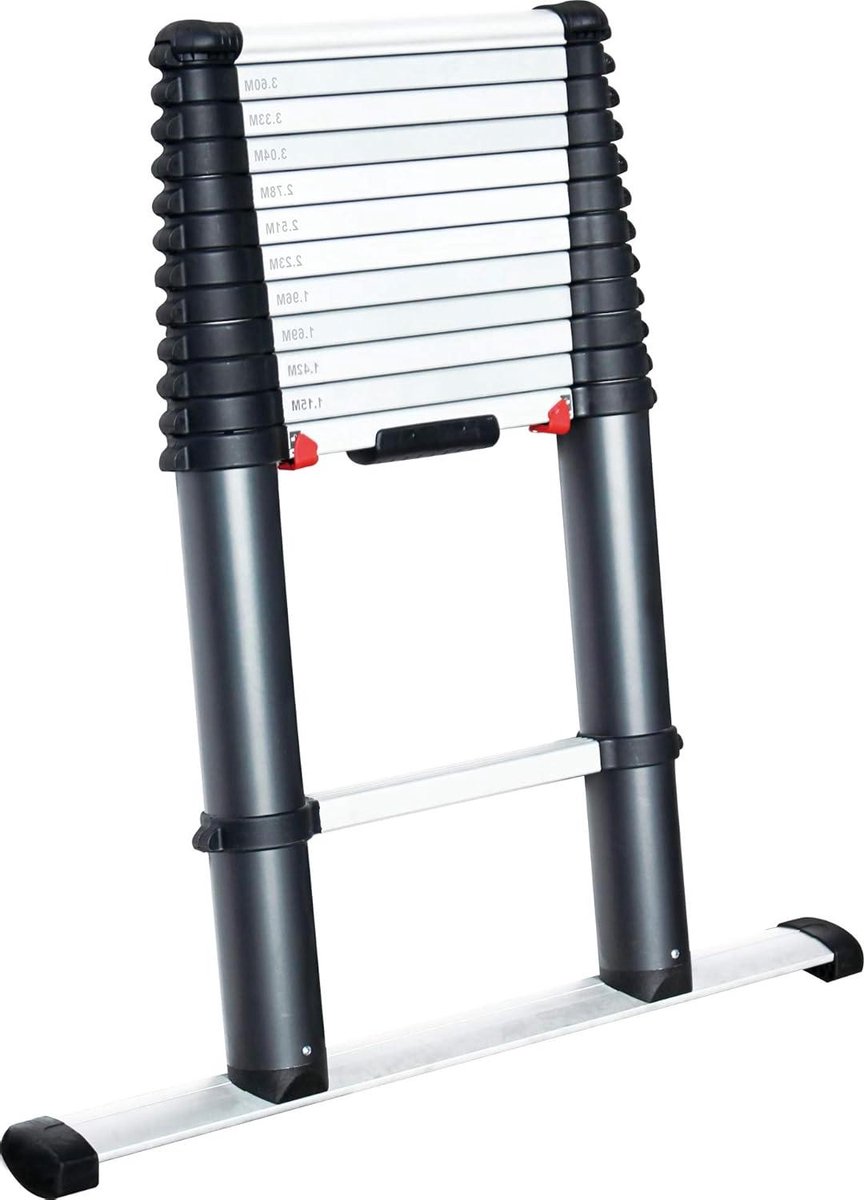Telescopische ladder - 100.000 aluminium ladder EVO-PROLEAN 086 – 38 m 13 sporten - gebruik ladder Telescopische ladder