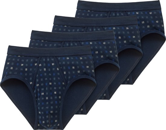 Lot de 4 slips de sport Schiesser Cotton Essentials fines côtes
