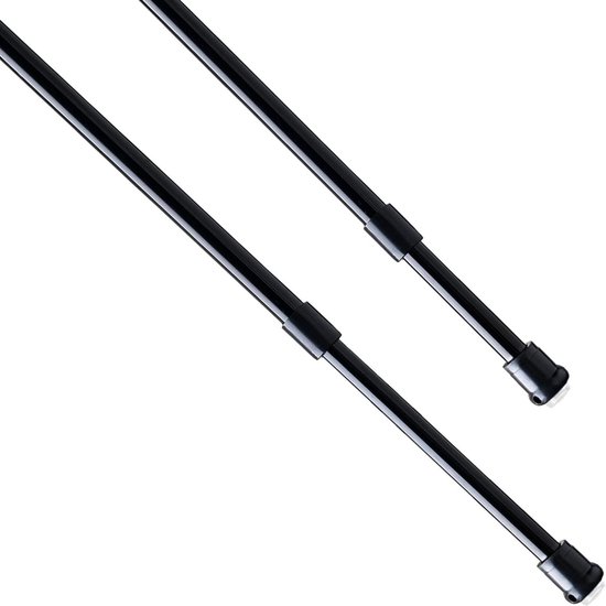 Minnhua 6 stuks gordijnroedes met print 30-50 cm, uittrekbaar