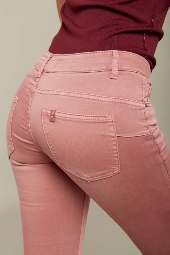 Pantalon Toxik3 taille normale vieux rose coupe slim