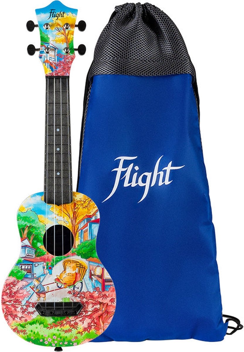 Flight Ultra Travel Series UTS-42 Fat Cat kunststof sopraan ukelele met hoes