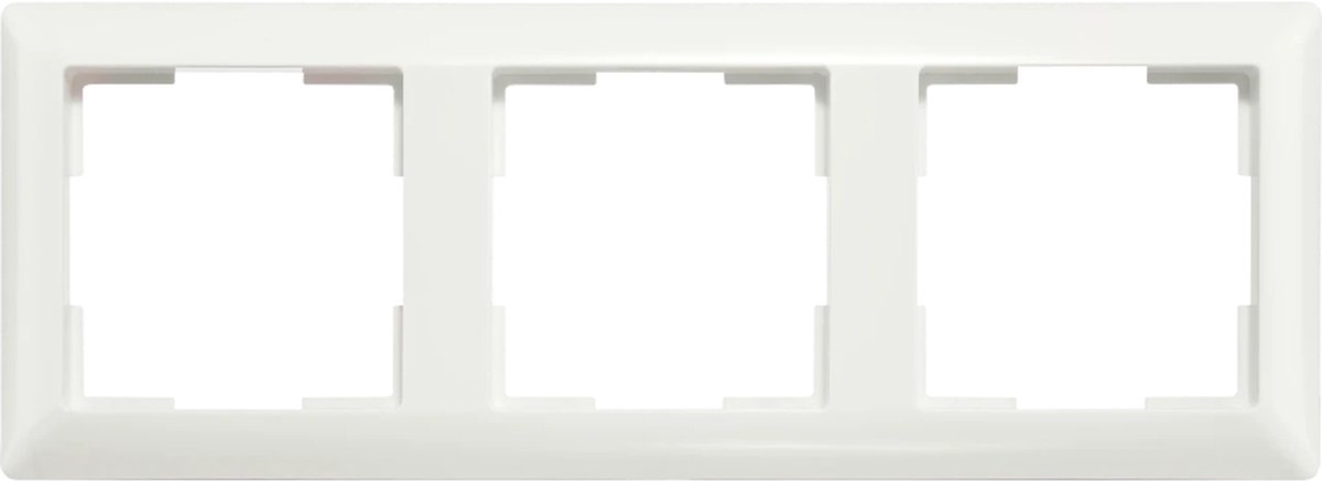 ION Industries - Afdekraam - J1 - 3-voudig - verticaal/horizontaal - 224 x 80 x 11 mm - Alpin Wit