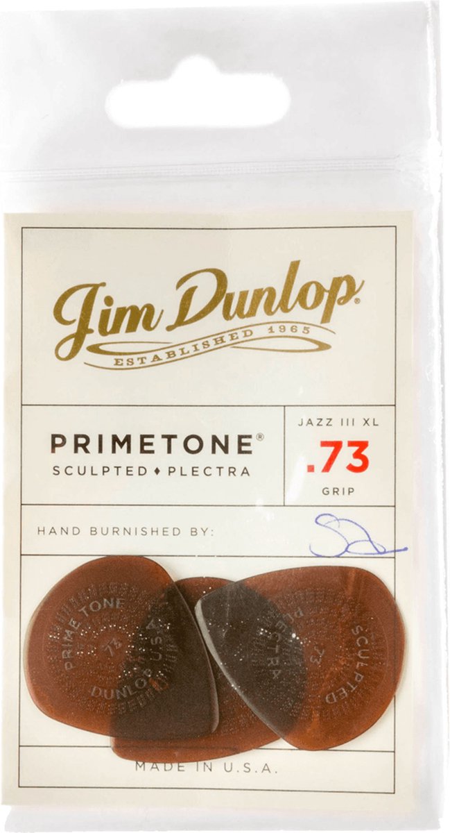 Jim Dunlop 520P0.73 Primetone 0,73 mm Jazz III XL 3-Pack - Plectrum set