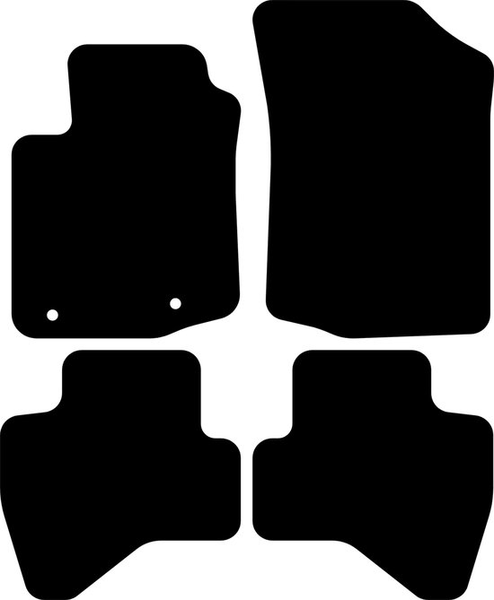 Tapis de voiture sur mesure pour Citroën C1 2014 - présent - 4 pièces - Basic - Version : Système de fixation 1