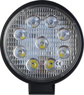 Werklicht rond | LED verstraler 9x3 = 27W | 10-30 Volt | 6000K | IP67