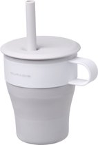 Bol.com Duradis - Siliconen koffiebeker to go - Opvouwbaar - Koffiemok - Drinkbeker - 450 ml - Grey aanbieding