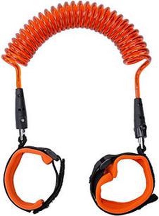 Scoby - 360° Polstuigje voor Kinderen - Veilig Onderweg - Looplijn - Safety Wristband - 1,5 Meter - Oranje van Scoby — afbeelding 3