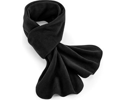 Warme fleece winter sjaal voor volwassenen - zwart - 100% gerecycled polyester